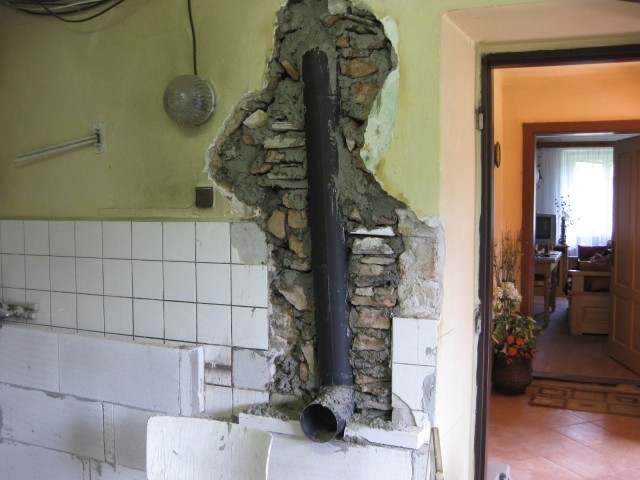 Osazení kouřovodu