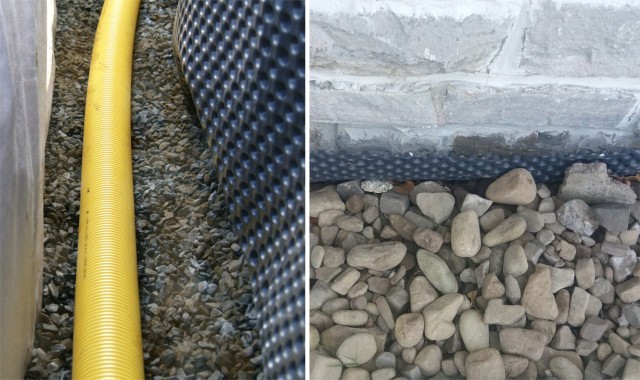 Položení drenážní trubky a srovnání s terénem